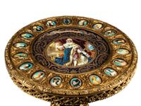 A Louis XV Style Porcelain Mounted Gilt Bronze Center Table