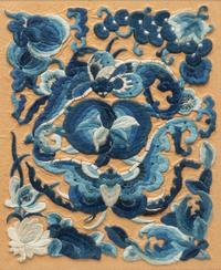 Eight Chinese Embroidered Silk Panels