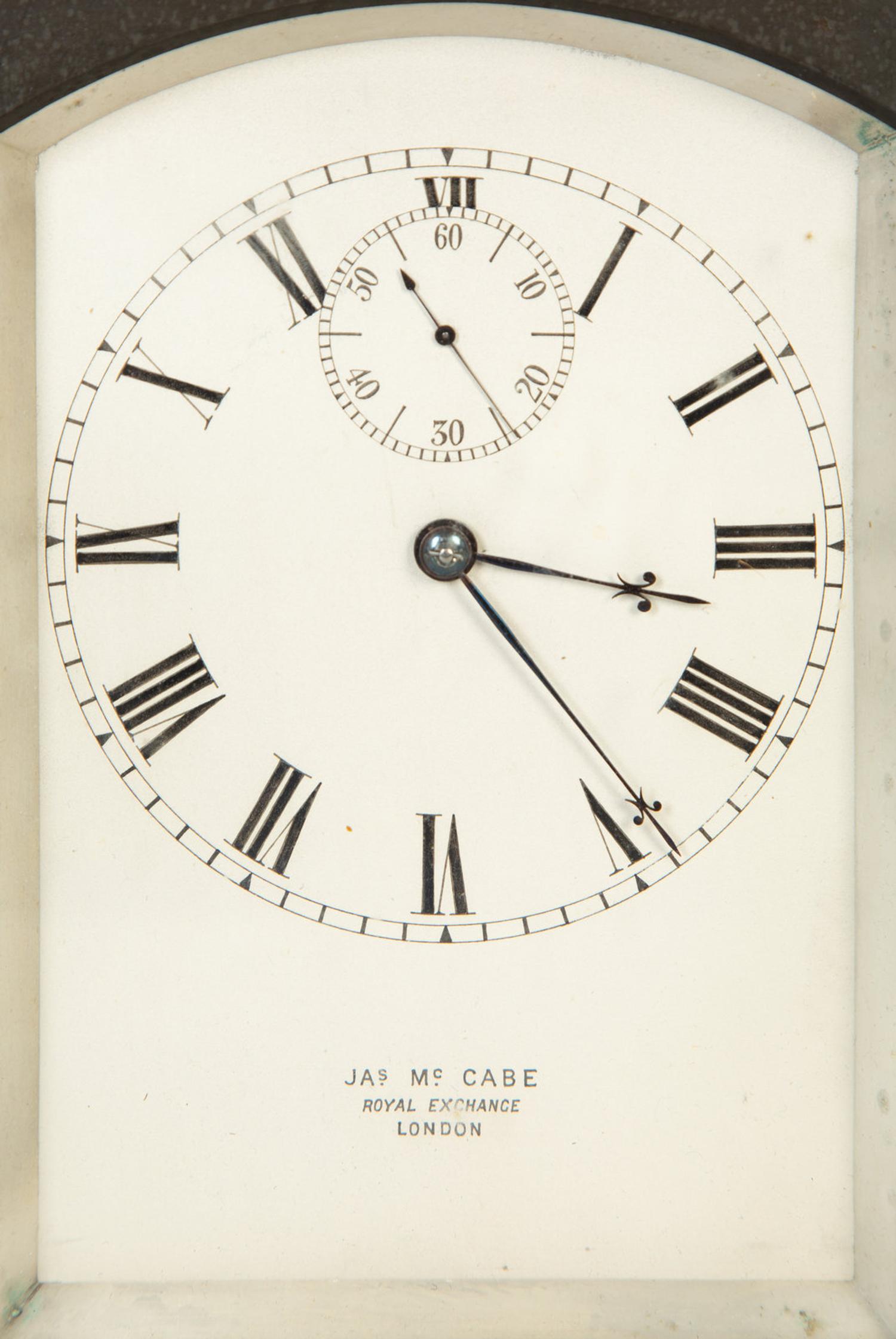 James McCabe, Royal Exchange London, Bronze Carriage Clock — 19th Century