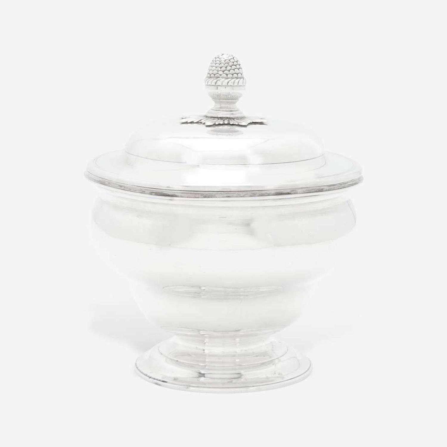 A silver covered sugar bowl Myer Myers (1723-1795), New York, NY, circa 1760