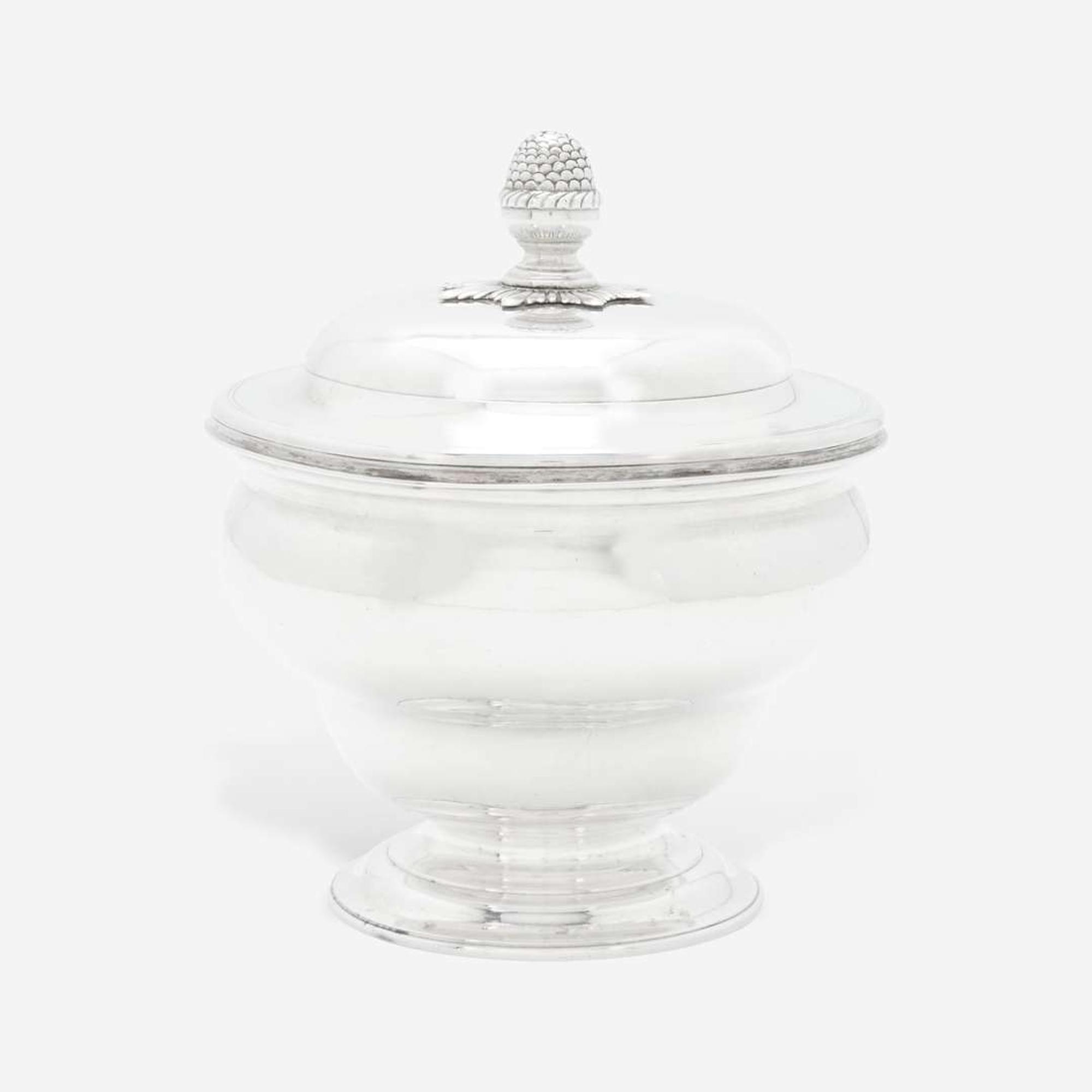 A silver covered sugar bowl Myer Myers (1723-1795), New York, NY, circa 1760