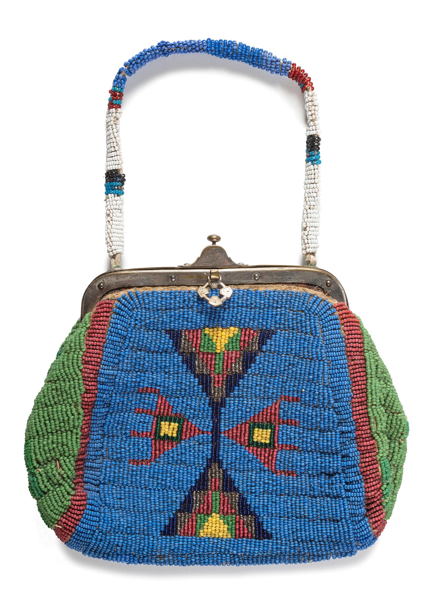 Sioux Beaded Hide Purse