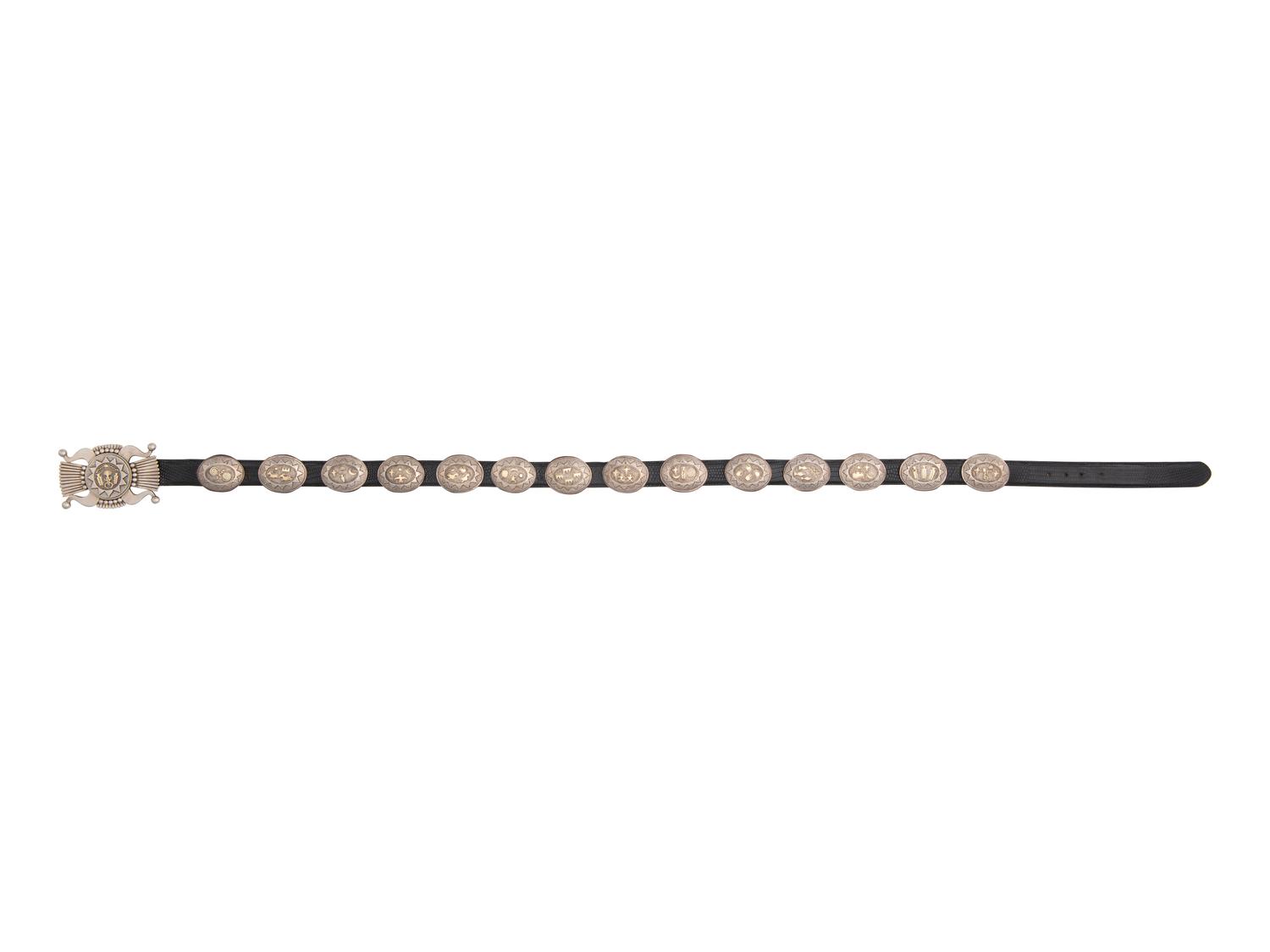 Sterling Silver Concha Belt, with 14K Gold Petroglyph Accents