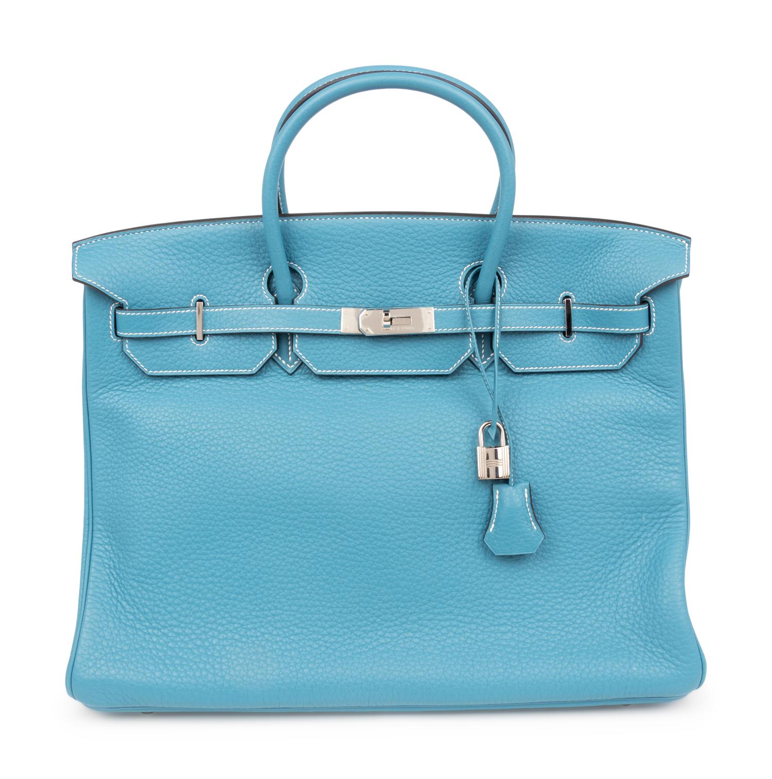 Hermès Turquoise Leather Birkin Bag, 2007