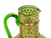 A Bohemian Enameled Glass Cocktail Set and Associated Ewer