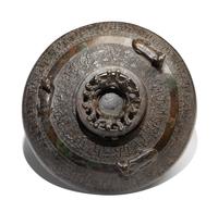 A Rare Archaistic Bronze Ritual Tripod Vessel and Cover, Ding
