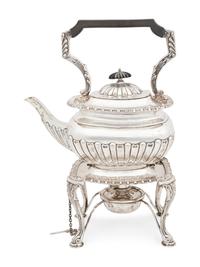 An Edwardian Silver Teapot on Stand
