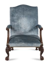 A George II Style Mahogany Library Armchair