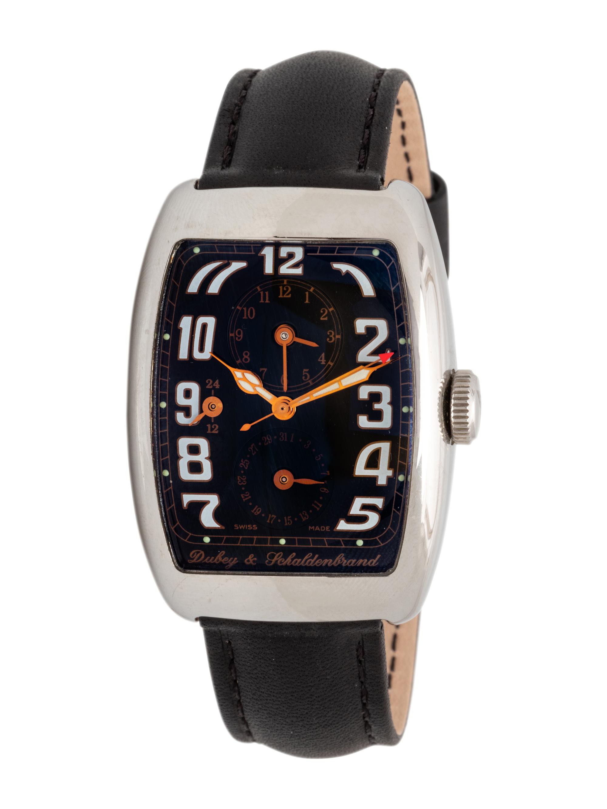 DUBEY & SCHALDENBRAND, STAINLESS STEEL DUAL TIME ZONE 'AURODYN DUO' WRISTWATCH
