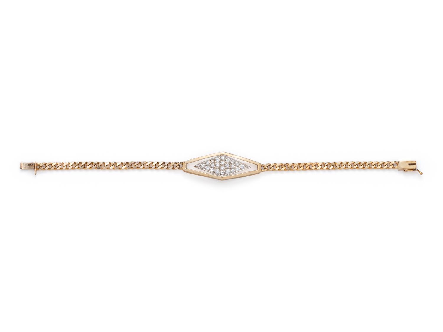 YELLOW GOLD AND DIAMOND BRACELET