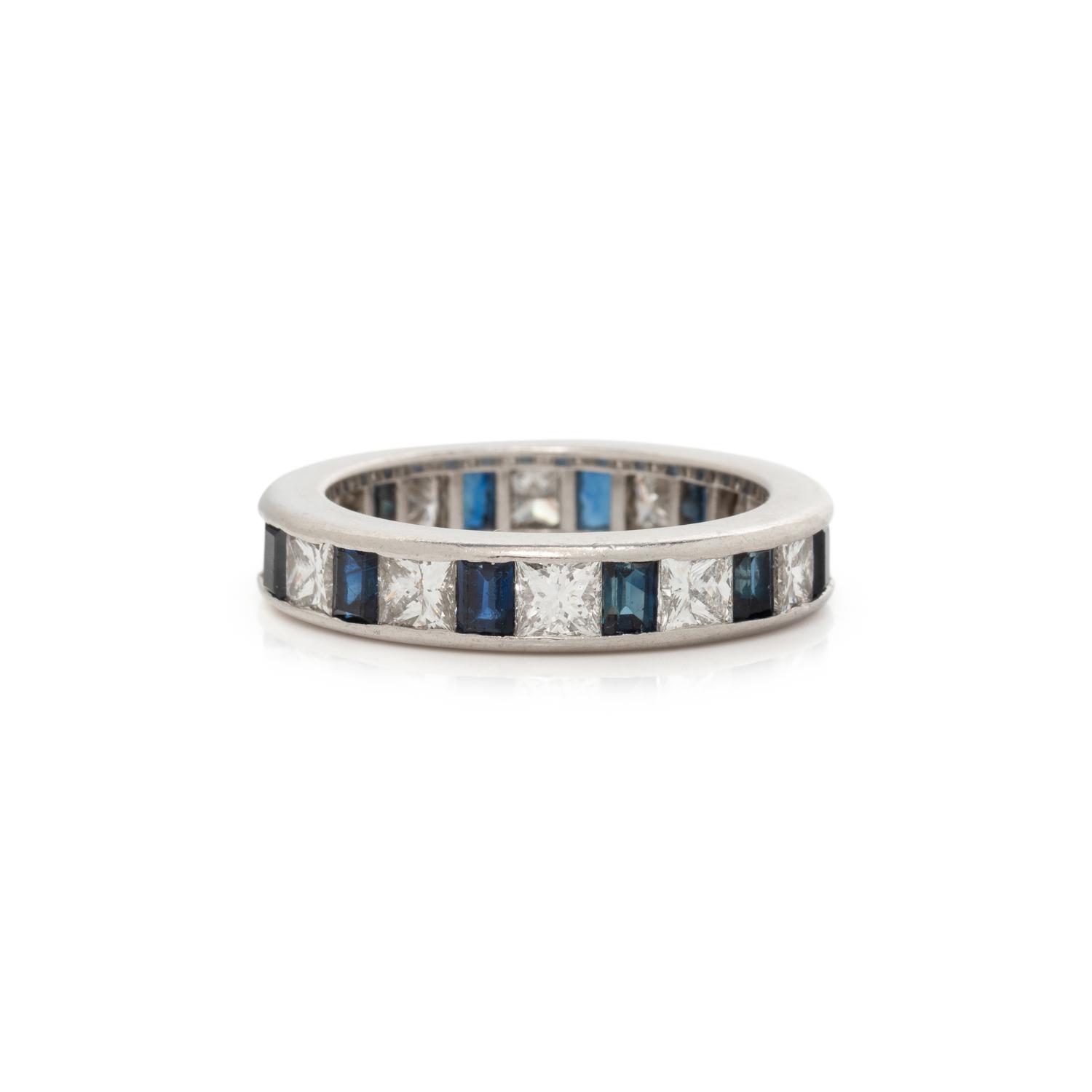 DIAMOND AND SAPPHIRE ETERNITY BAND