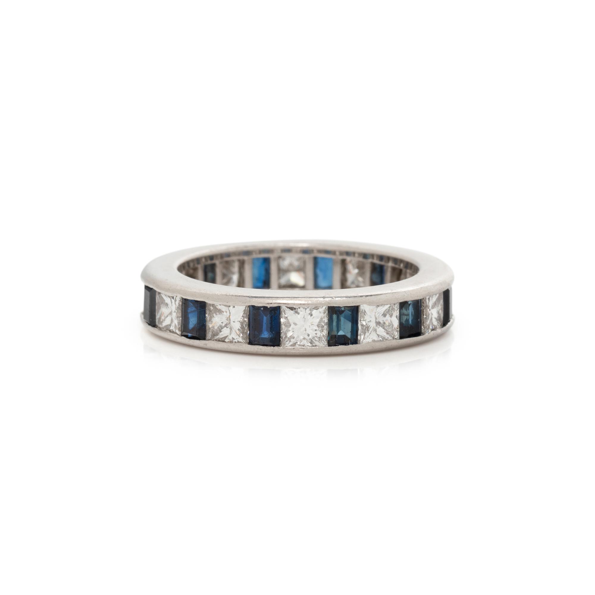 DIAMOND AND SAPPHIRE ETERNITY BAND