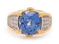 Sapphire and Diamond Ring