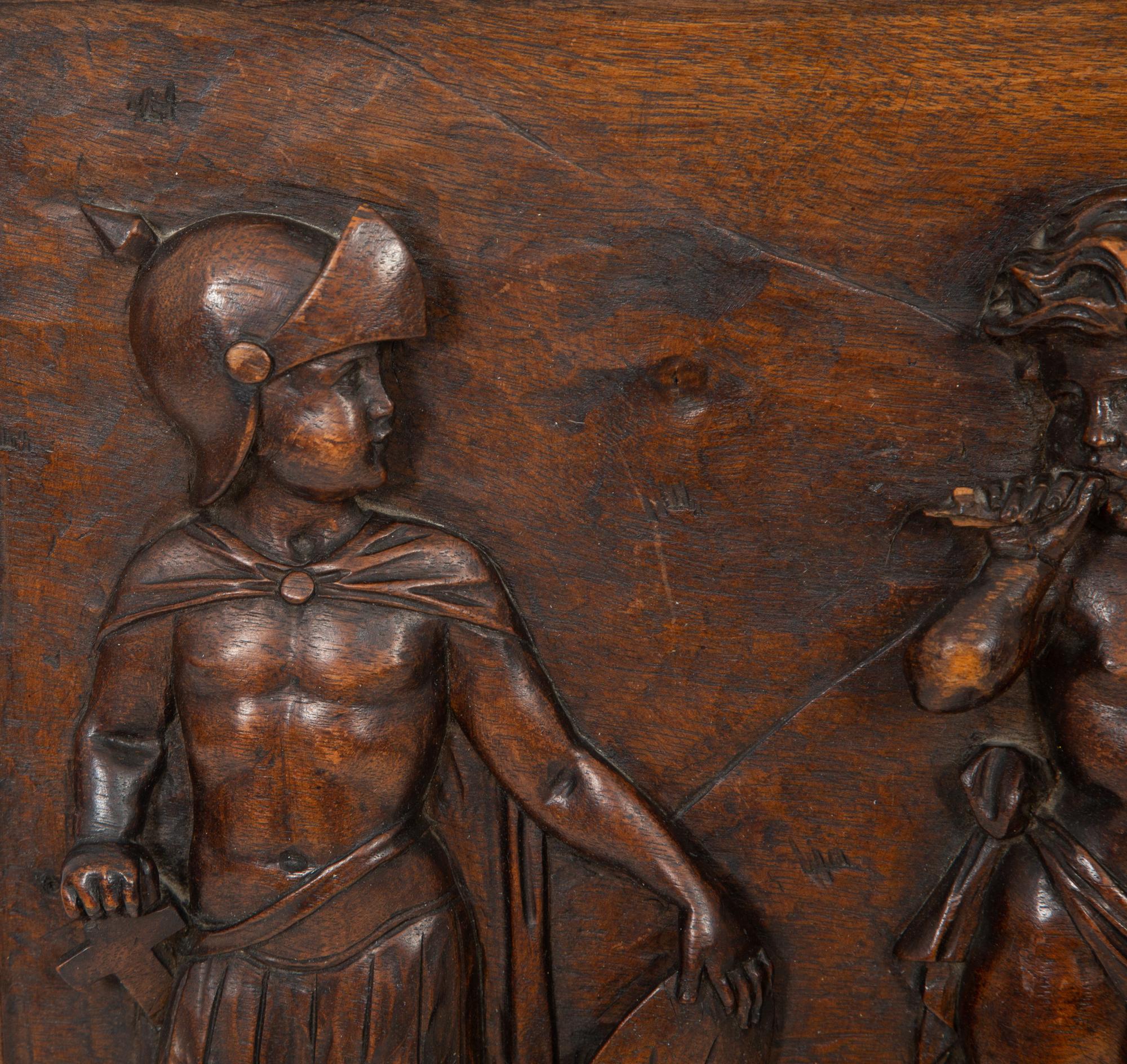 Two Continental Carved Walnut Panels