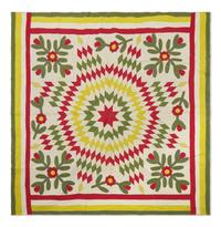 A Pieced And Appliqued "Star of Bethlehem" Quilt