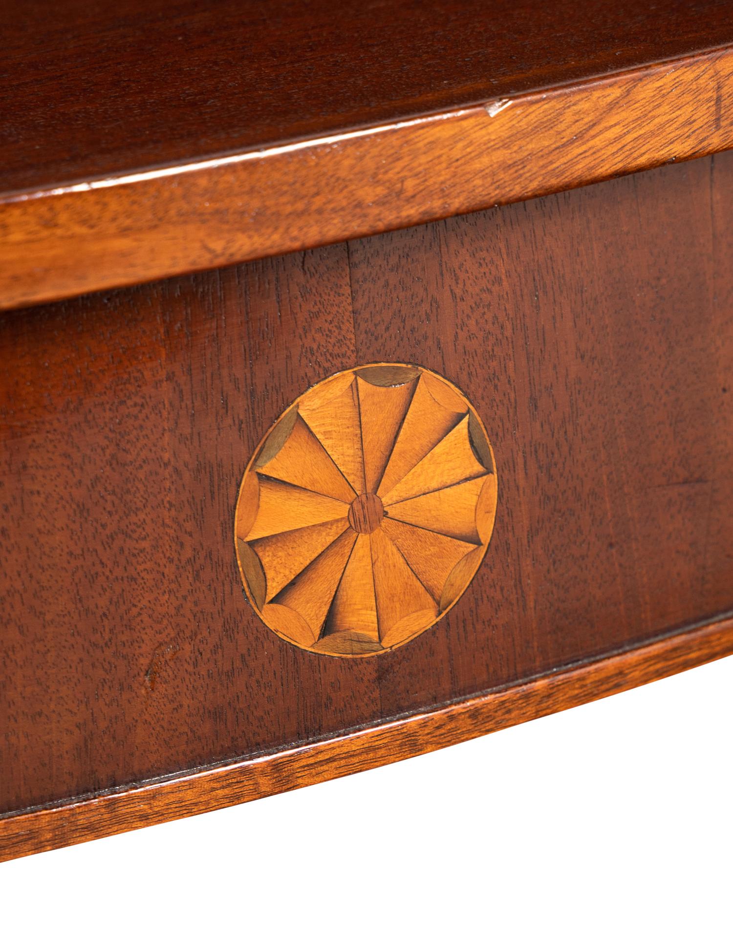 A Late Federal Inlaid Mahogany Serpentine Flip-Top Game Table