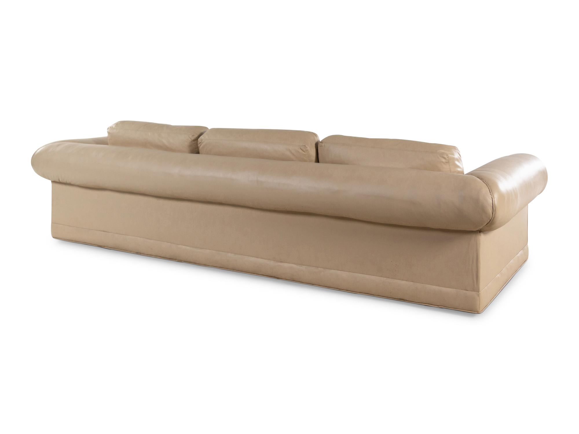 A Contemporary Leather Sofa