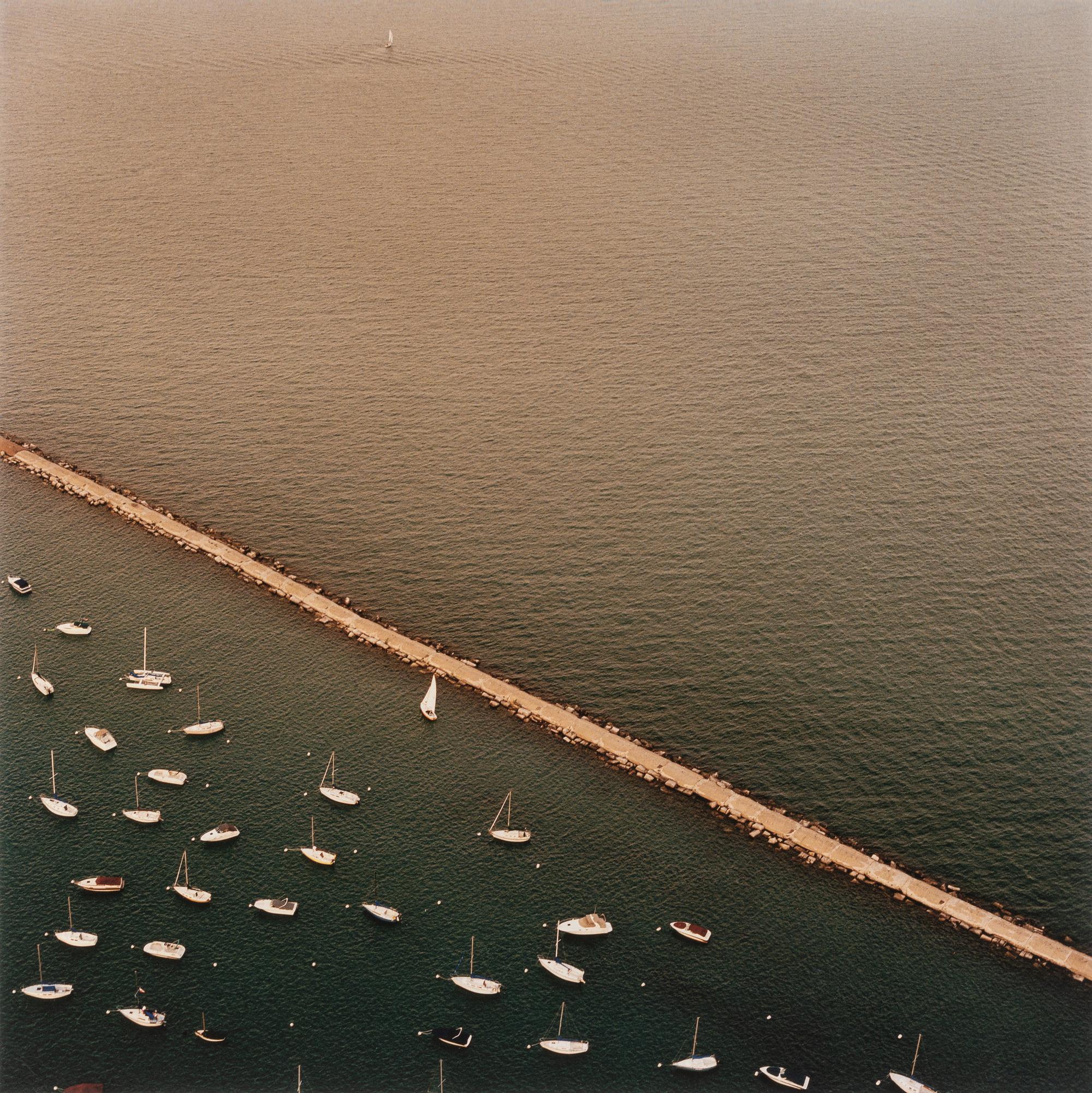 Terry Evans (born 1944) Lake Michigan, Boats and Barrier, 2003