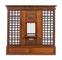 A U.S. Post Office Postal Window with Teller's Cage