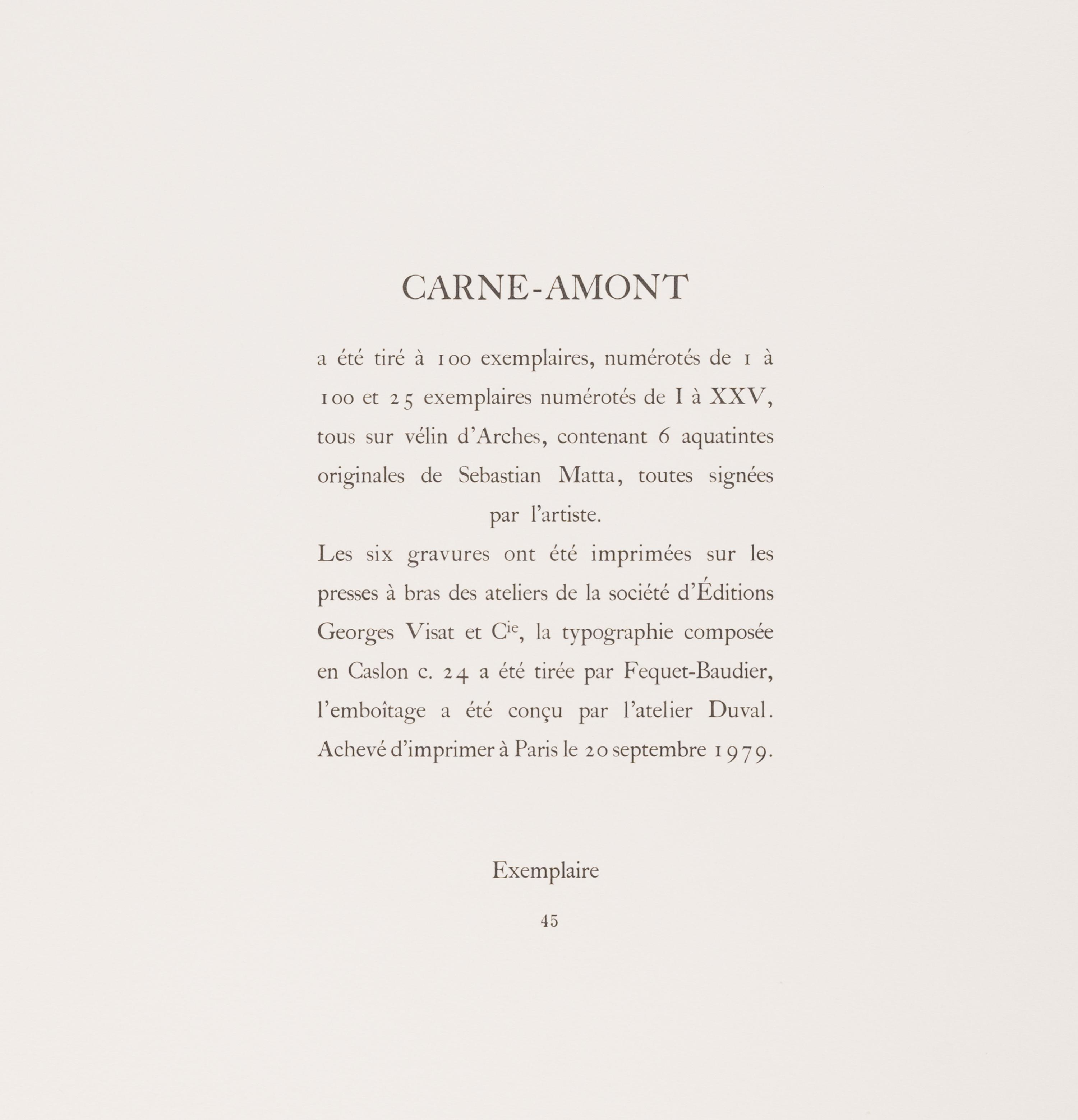 Carne-Amont Suite (Complete Portfolio of Six)