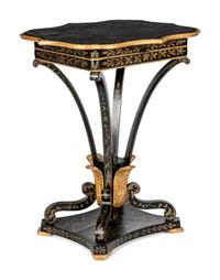 A North European Chinoiserie Decorated Work Table