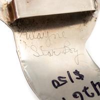 Silver Cuff and Kerchief Slide, with Medicine Wheel Designs