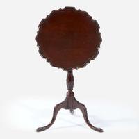 A George III Mahogany Piecrust Tilt-Top Candlestand