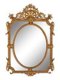 A Régence Style Gilt Composition Mirror