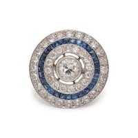 DIAMOND AND SAPPHIRE RING