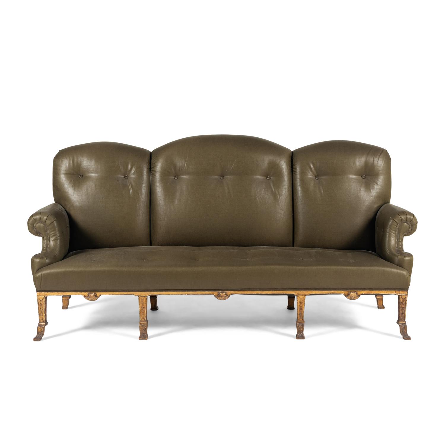 A George III Style Giltwood Sofa