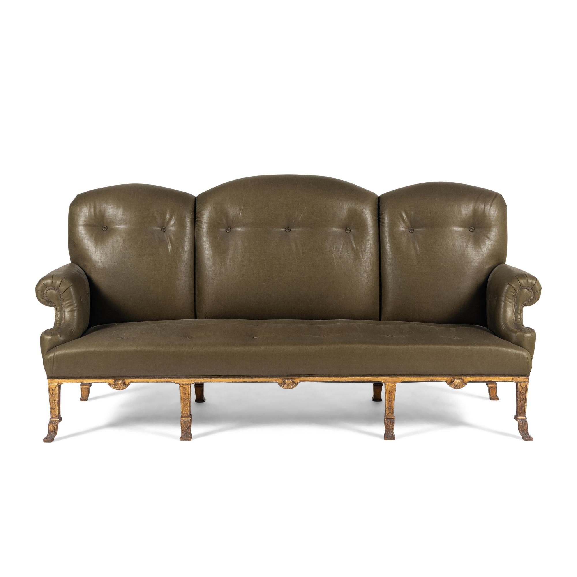 A George III Style Giltwood Sofa