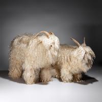Style of Claude Lalanne 20th Century — Two Mountain Goat-Form Foot Stools