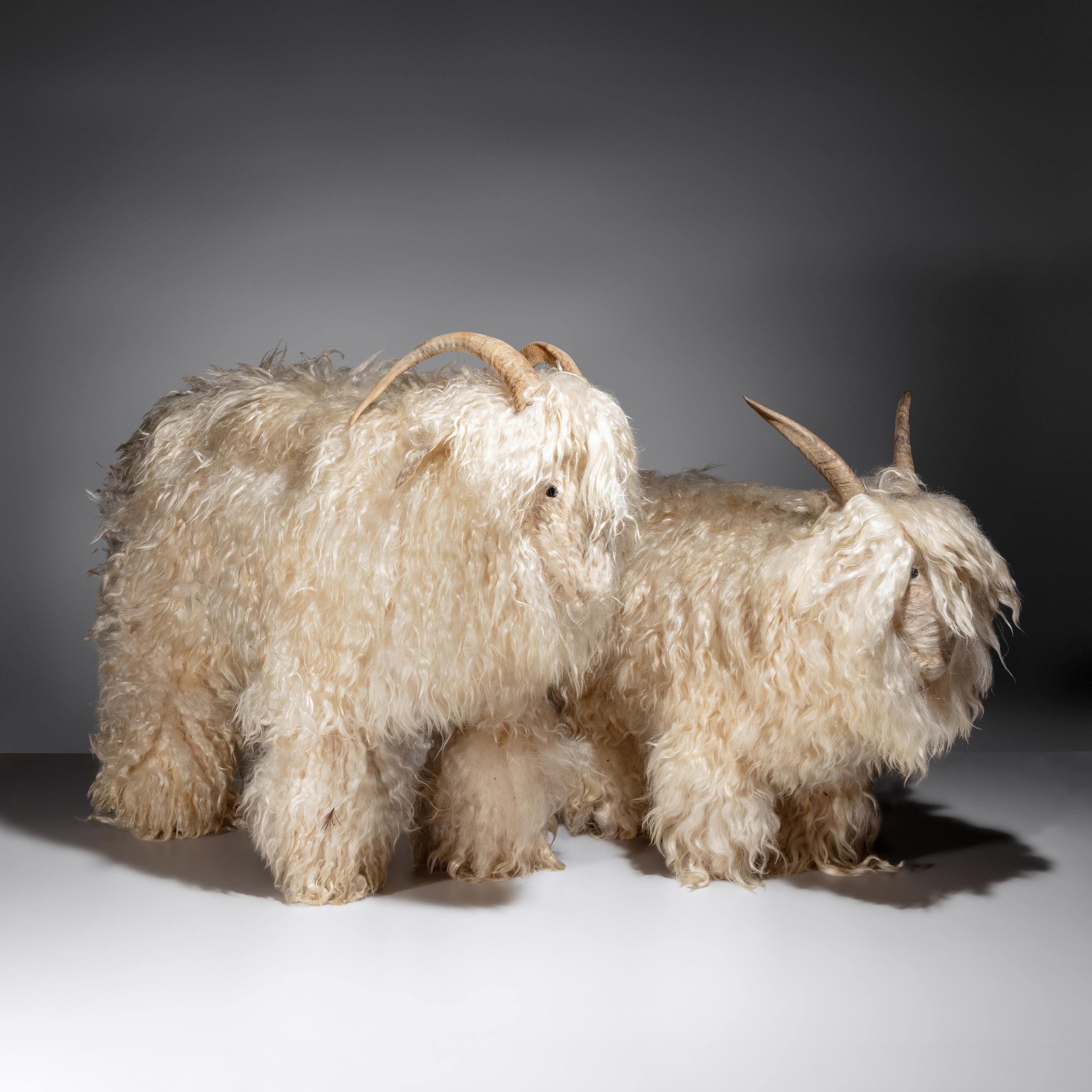 Style of Claude Lalanne 20th Century — Two Mountain Goat-Form Foot Stools