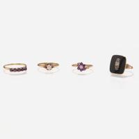A Collection of Four Vintage Rings