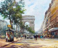 Leins, (French, 20th/21st century), Two Works; Untitled (Arc de Triomphe), c. 1990 and Monmartre, Paris, c. 1990Property from the Colle