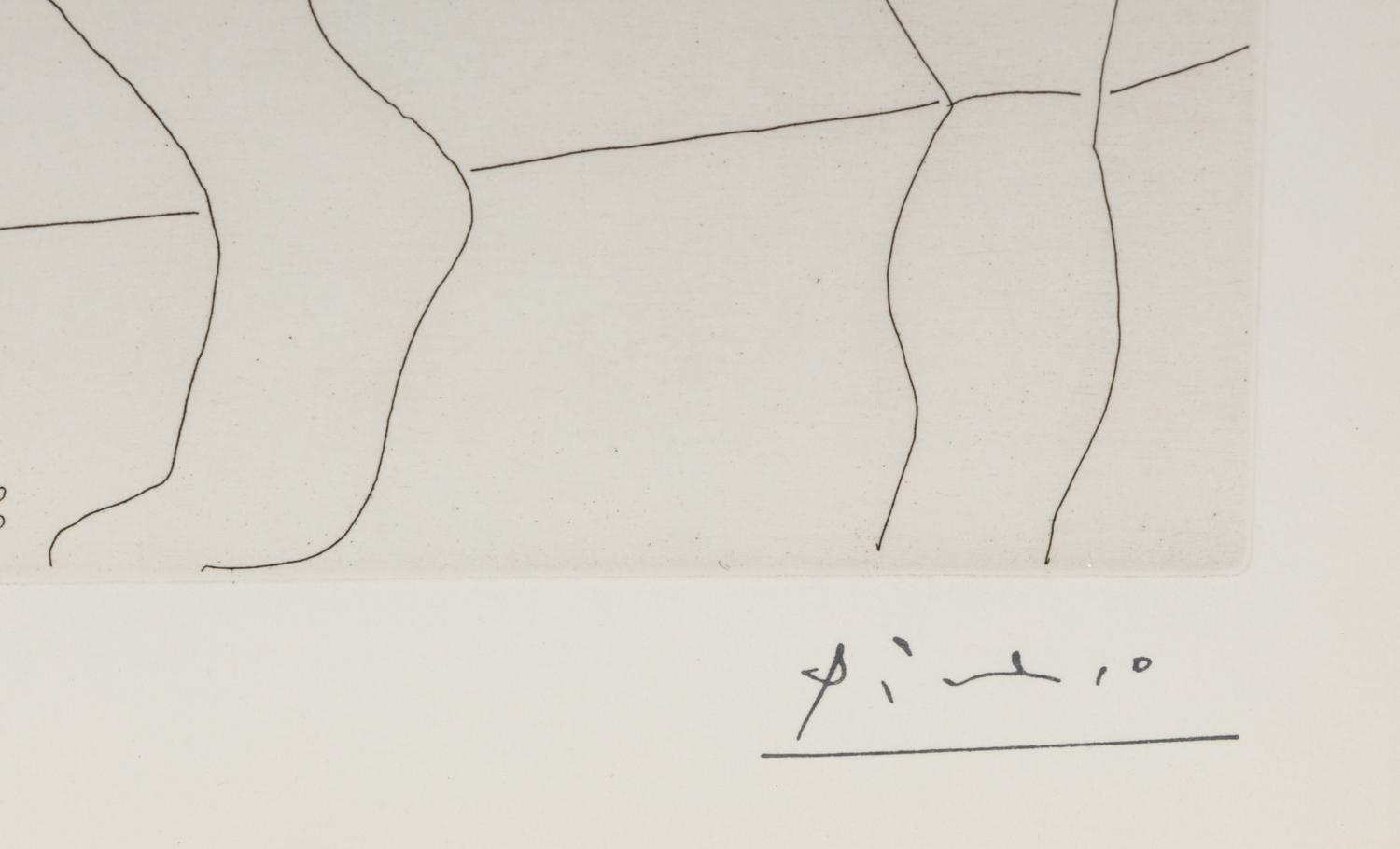 Peintre et femme cueillant des fleurs (plate 56 from Séries 156 ), 1970