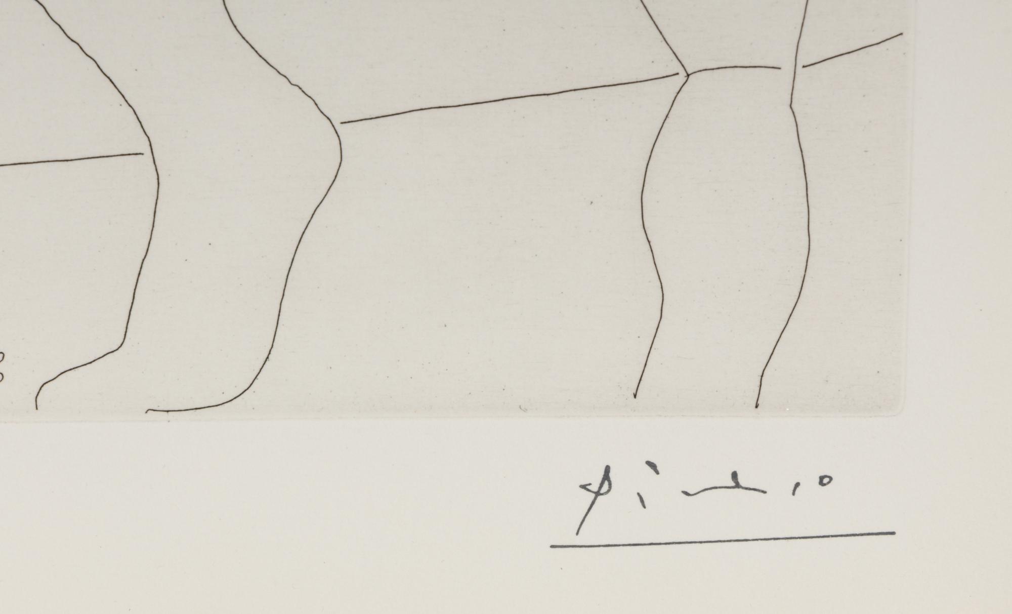 Peintre et femme cueillant des fleurs (plate 56 from Séries 156 ), 1970