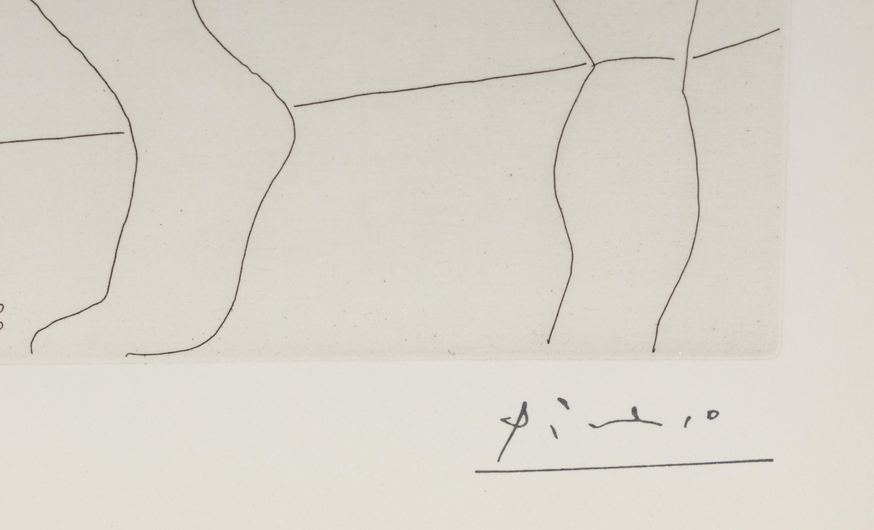 Peintre et femme cueillant des fleurs (plate 56 from Séries 156 ), 1970