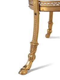 A Pair of Neoclassical Style Gilt Bronze and Marble Side Tables