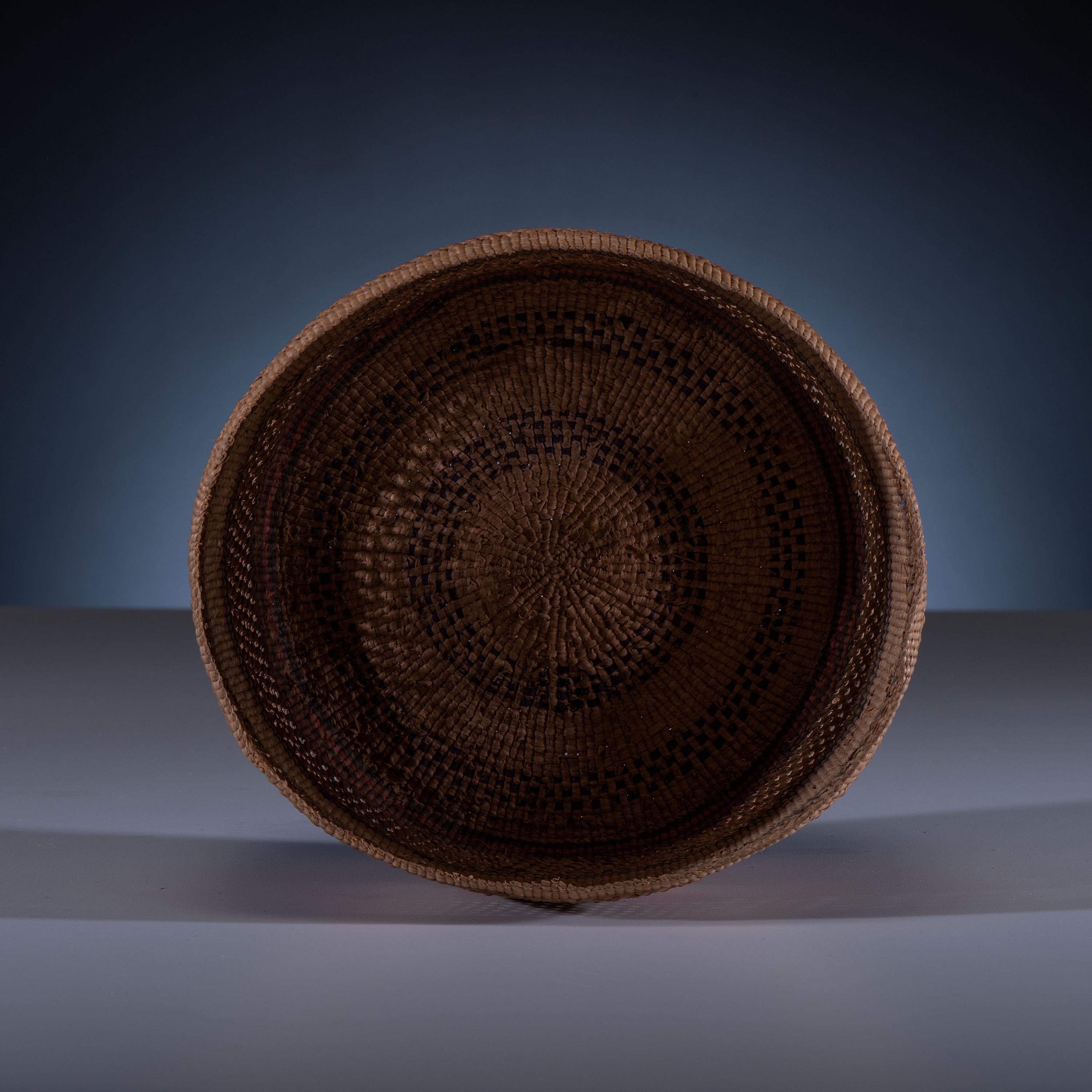 Tlingit Open-Twined Rattle Top Basket