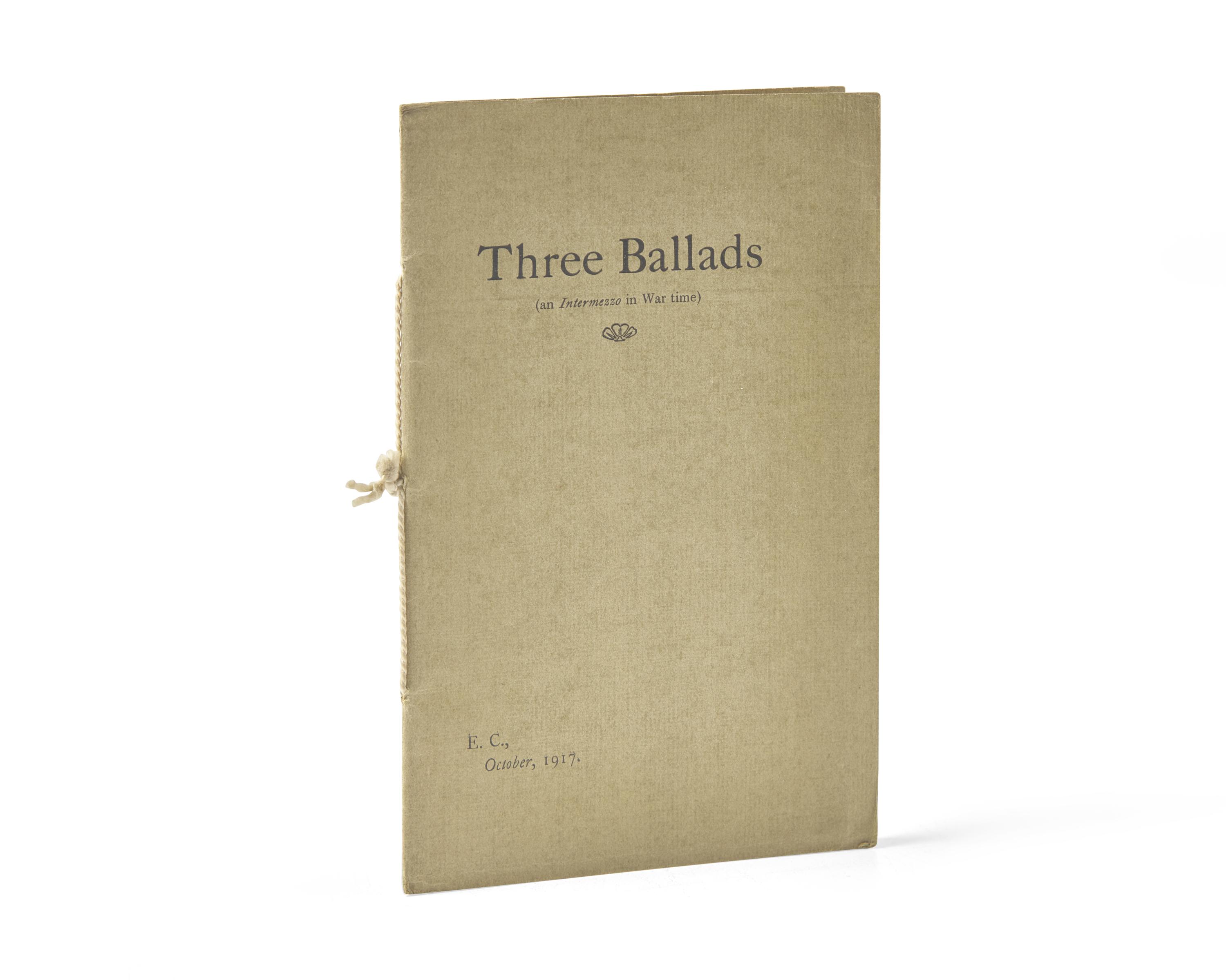 Carpenter, Edward. Three Ballads (an Intermezzo in War time)