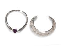 A Collection of Silver Collar Necklaces,