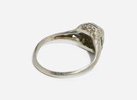 A Ladies Platinum and Diamond Art Deco Ring