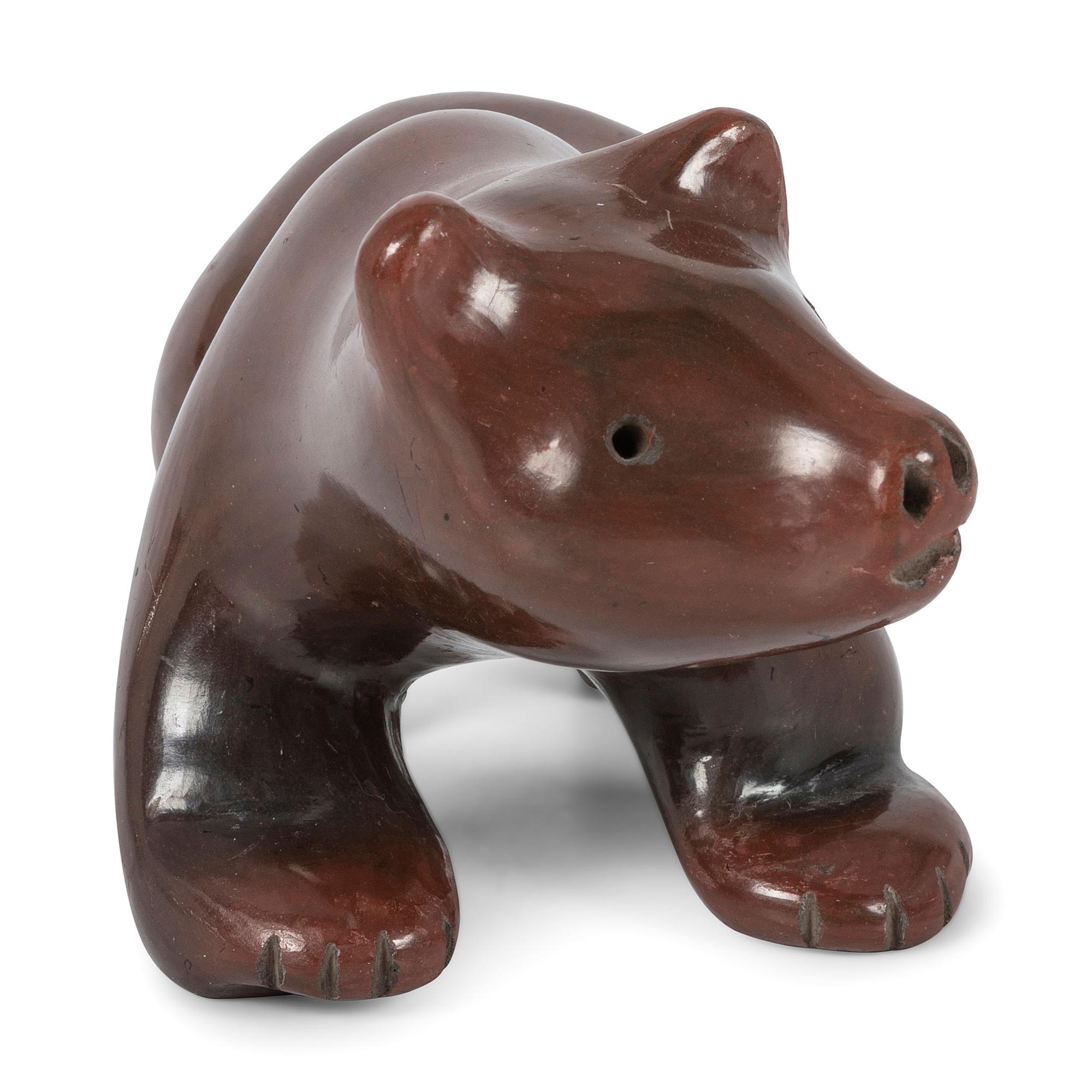 A Santa Clara Redware Bear