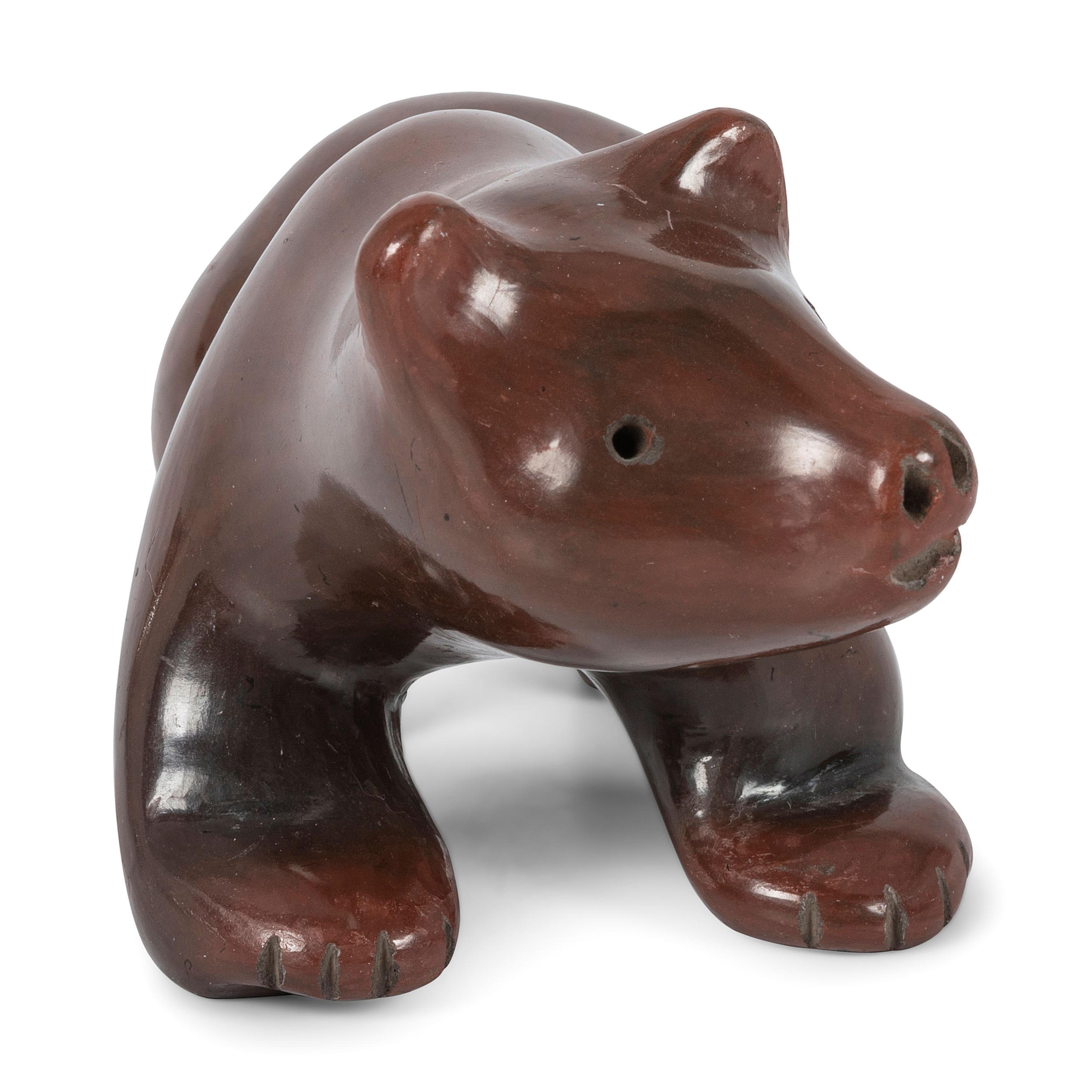 A Santa Clara Redware Bear