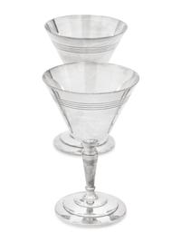 A Set of Eight Mappin and Webb Silver-Plate Art Deco Cocktail Glasses