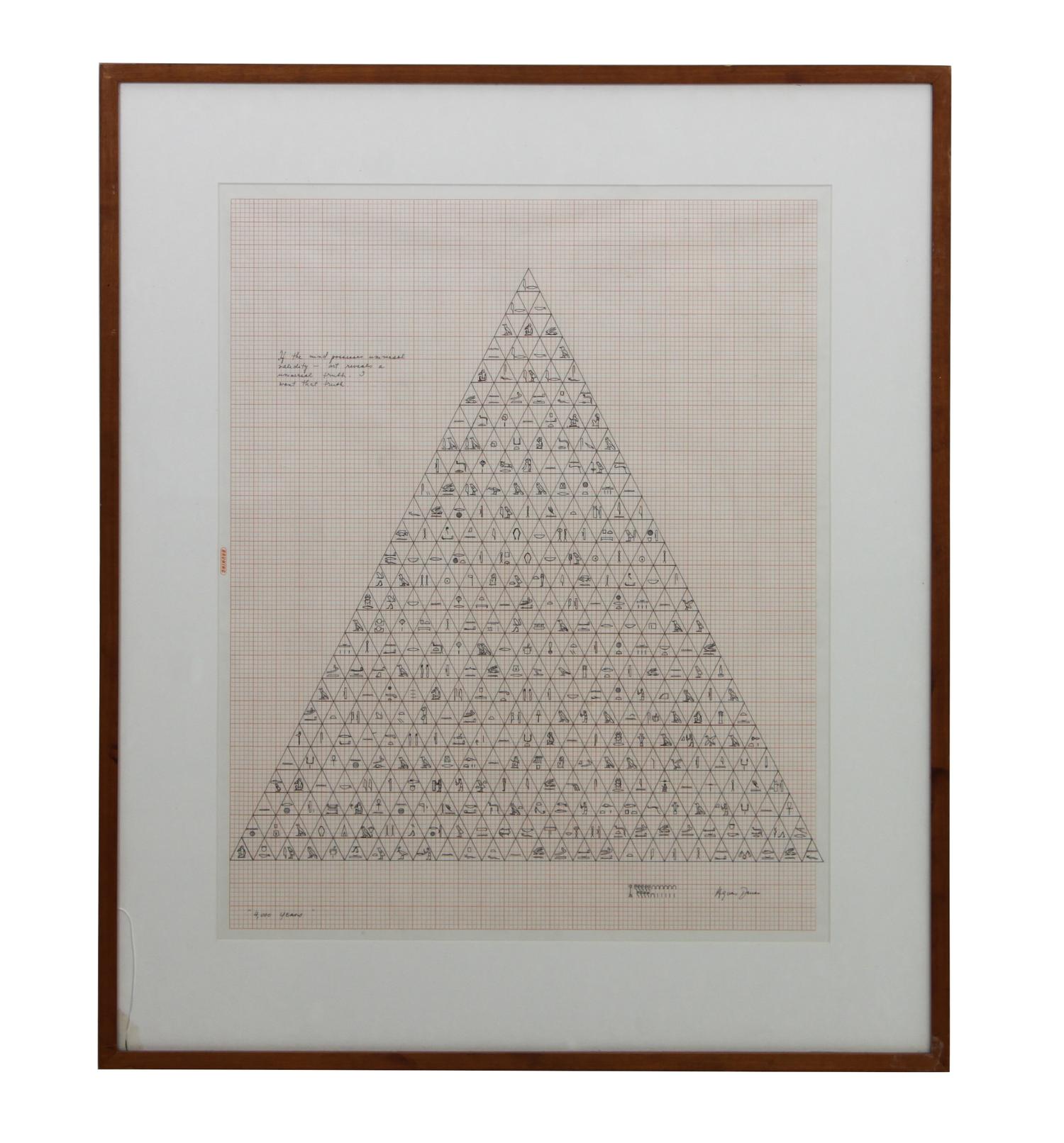 Agnes Denes, (Hungarian/American, b. 1938), The Pyramid Series: 4000 Years, 1975