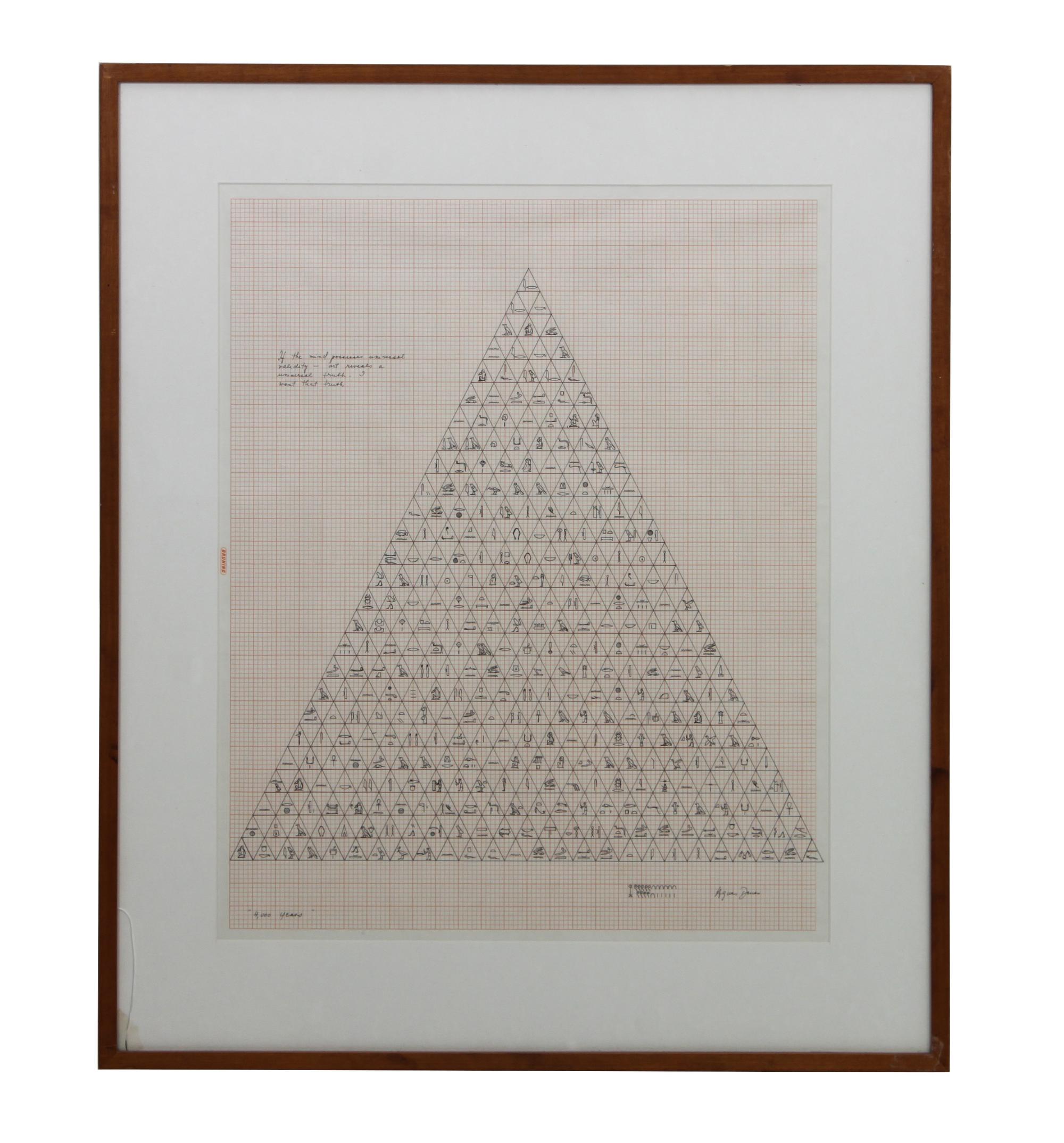 Agnes Denes, (Hungarian/American, b. 1938), The Pyramid Series: 4000 Years, 1975