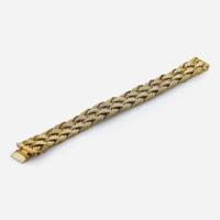 An 18K Gold Woven Bracelet