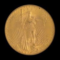 A United States 1907 Saint-Gaudens $20 Gold Coin